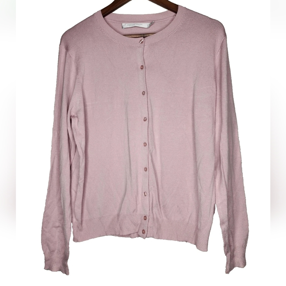 Contemporaine Par Simons Cardigan Sweater in Pink Size L